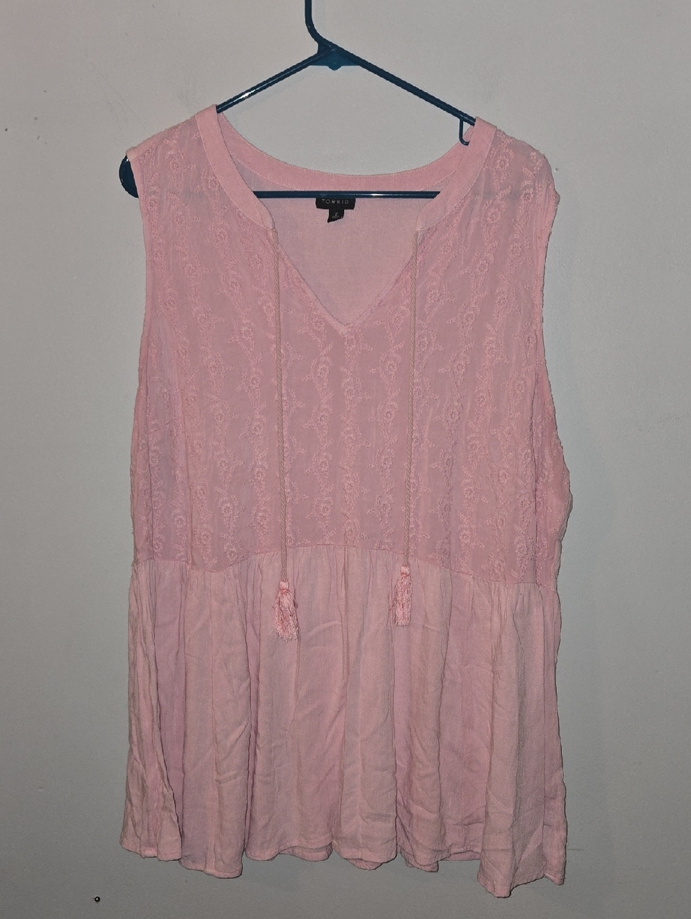 torrid Light Pink Lace-Trim Sleeveless Camisole